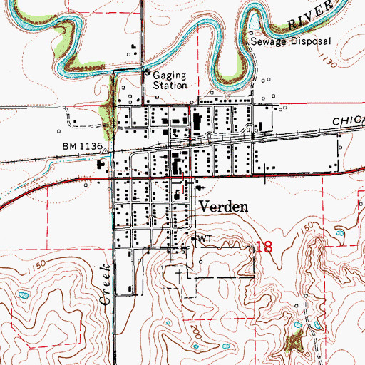 Topographic Map of United Methodist Church, OK