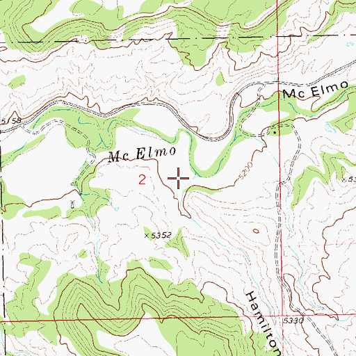 Topographic Map of Hamilton Canyon, CO