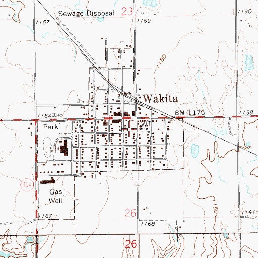 Topographic Map of Christian Church, OK