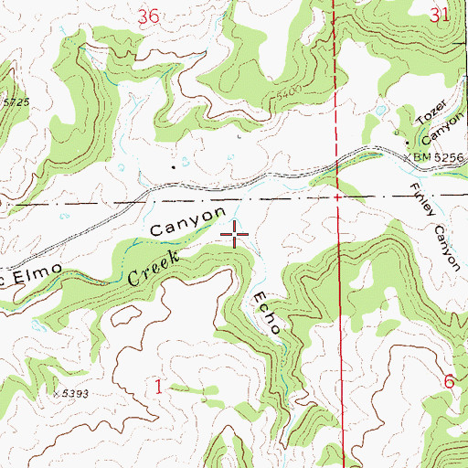 Topographic Map of Echo Canyon, CO