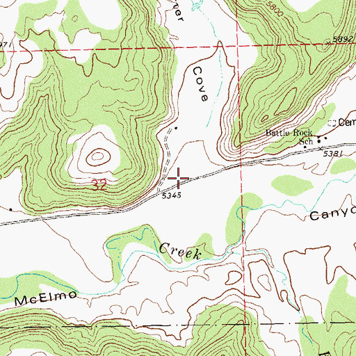 Topographic Map of Porter Cove, CO