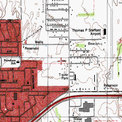 Topographic Map of First Assembly of God Church, OK