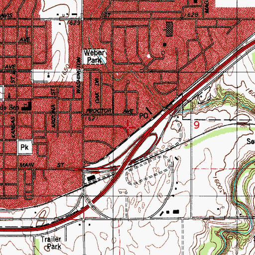 Topographic Map of Southwestern Christian Church, OK