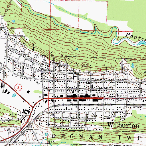 Topographic Map of First Baptist Church, OK