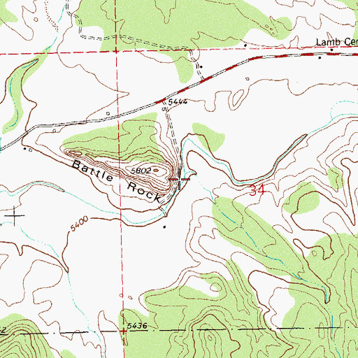 Topographic Map of Pine Creek, CO