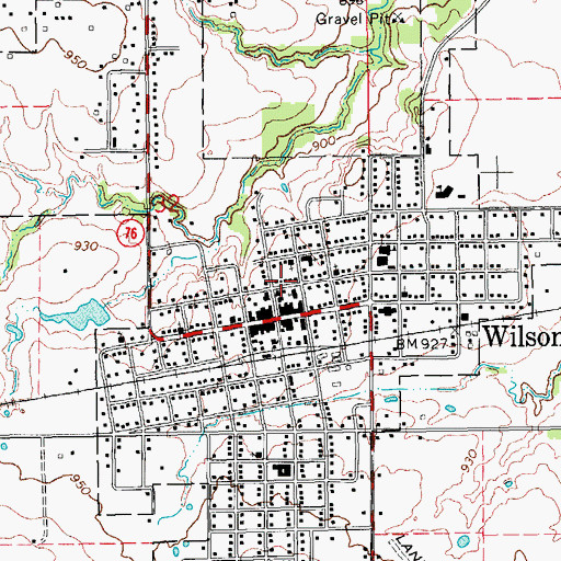 Topographic Map of Church of Christ, OK