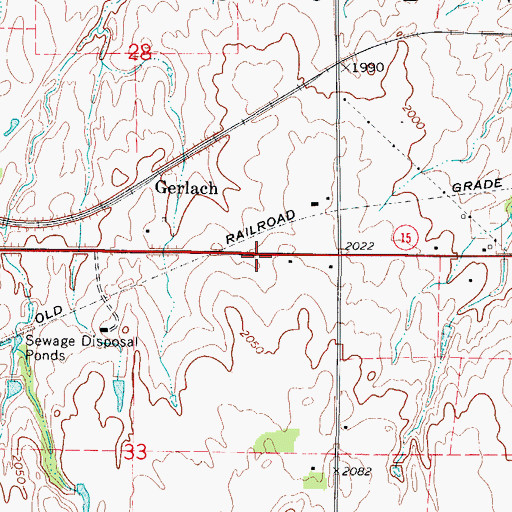 Topographic Map of Woodward Missionary Baptist Church, OK