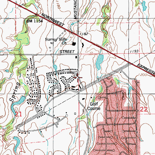Topographic Map of The Church of Jesus Christ of Latter Day Saints, OK