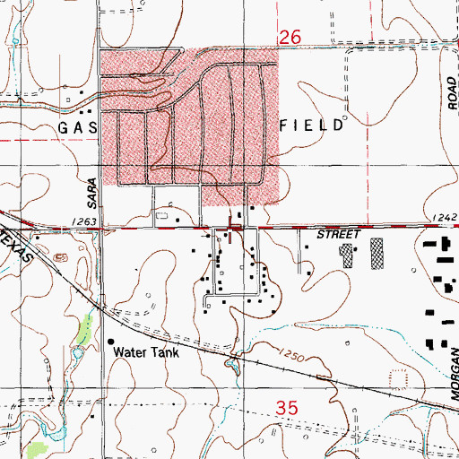Topographic Map of Fathers House Church, OK