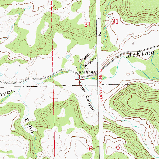Topographic Map of Finley Canyon, CO