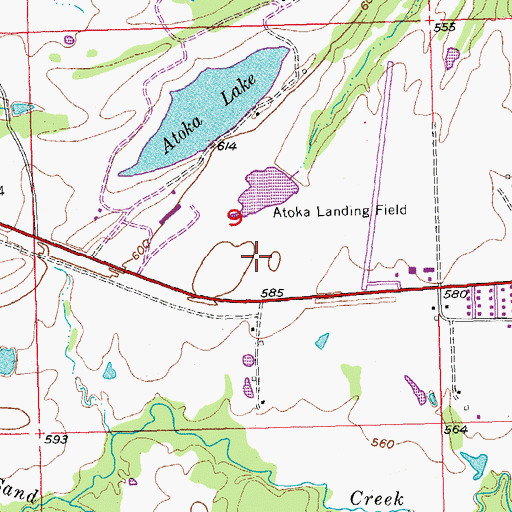 Topographic Map of Kiamichi Technology Center Atoka, OK