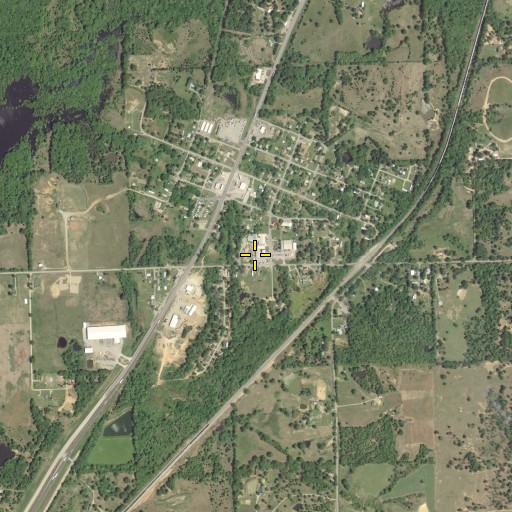 Aerial/Satellite Image of Tushka High School, OK