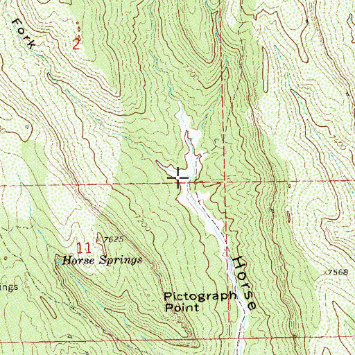 Topographic Map of East Fork Horse Canyon, CO