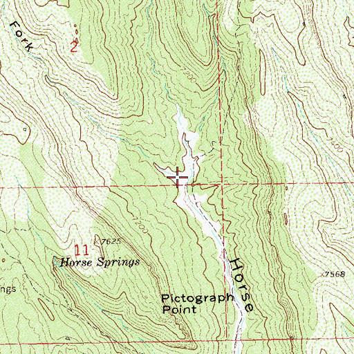 Topographic Map of West Fork Horse Canyon, CO