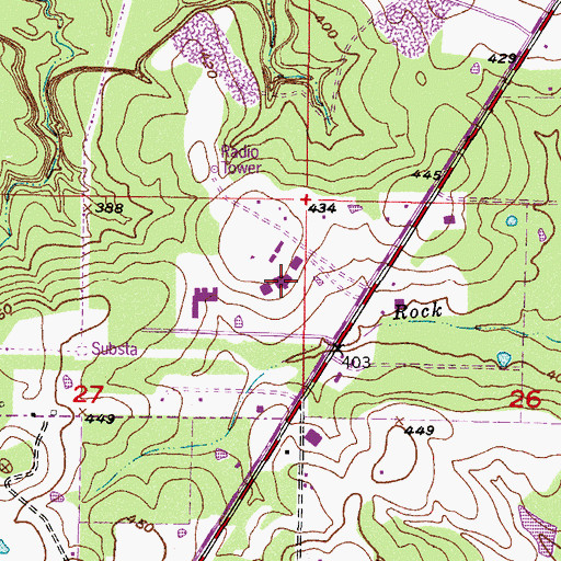 Topographic Map of Kiamichi Technology Center Idabel, OK
