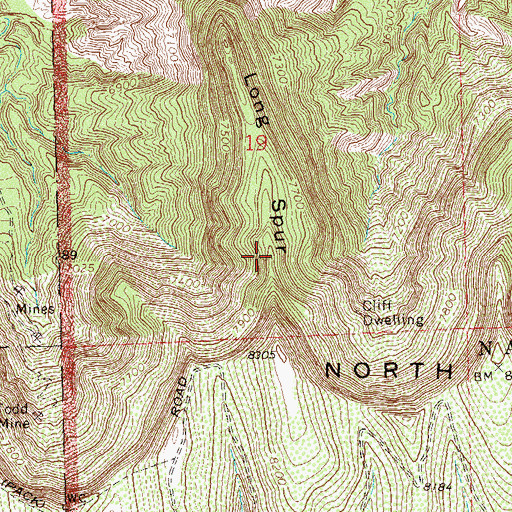 Topographic Map of Long Spur, CO