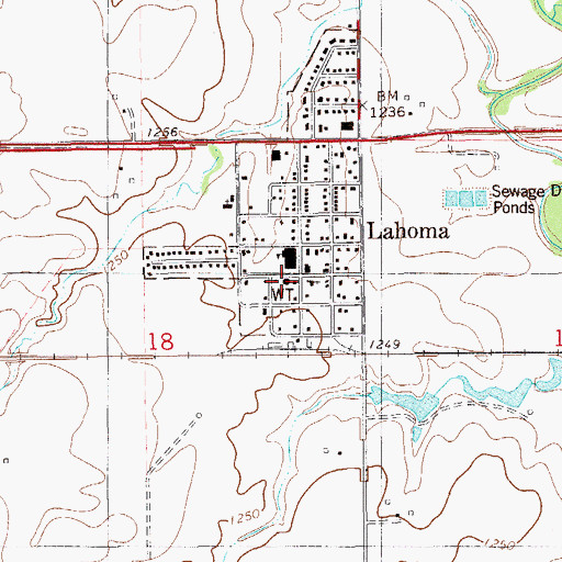 Topographic Map of Cimarron High School, OK
