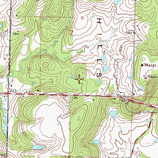 Topographic Map of Northeast Technology Center Pryor, OK