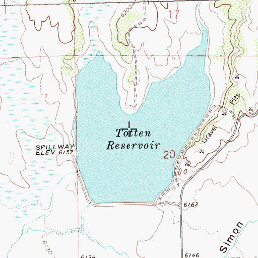 Topographic Map of Totten Lake, CO