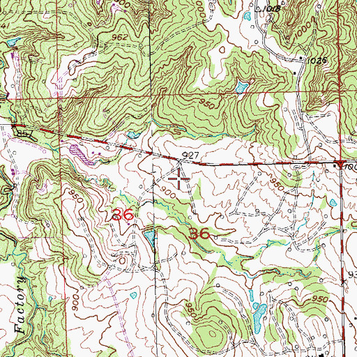 Topographic Map of Francis Elementary School, OK