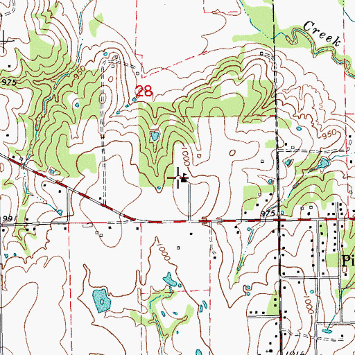 Topographic Map of Pickett - Center Elementary School, OK