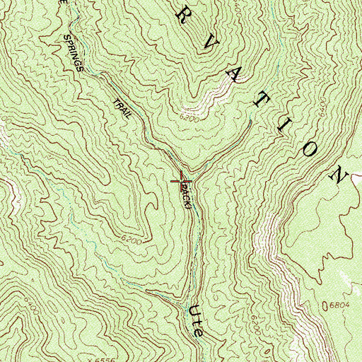 Topographic Map of East Fork Ute Canyon, CO
