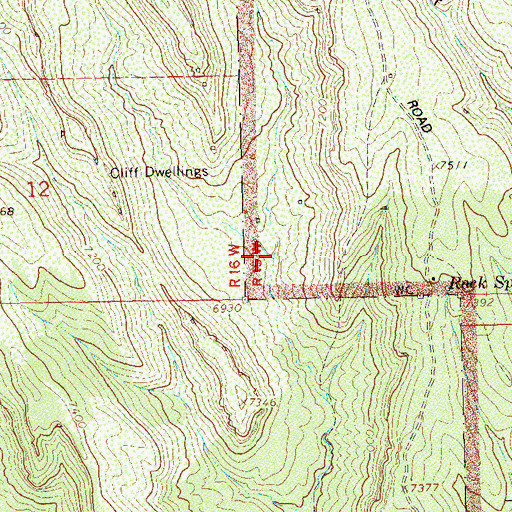 Topographic Map of East Fork Rock Canyon, CO