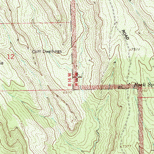 Topographic Map of West Fork Rock Canyon, CO
