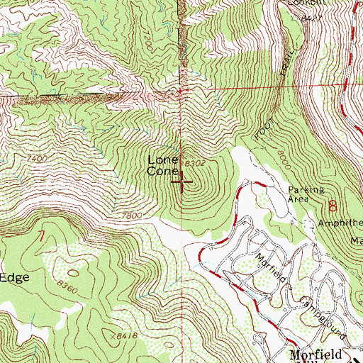 Topographic Map of Lone Cone, CO