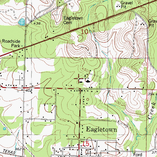 Topographic Map of Eagletown Elementary School, OK