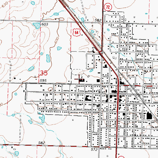 Topographic Map of Mary White Elementary School, OK