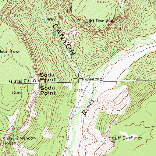Topographic Map of Soda Canyon, CO