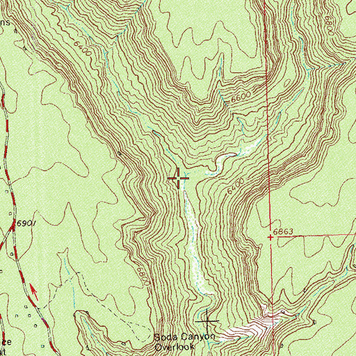 Topographic Map of School Section Canyon, CO