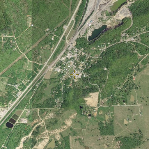 Aerial/Satellite Image of Stringtown Elementary School, OK