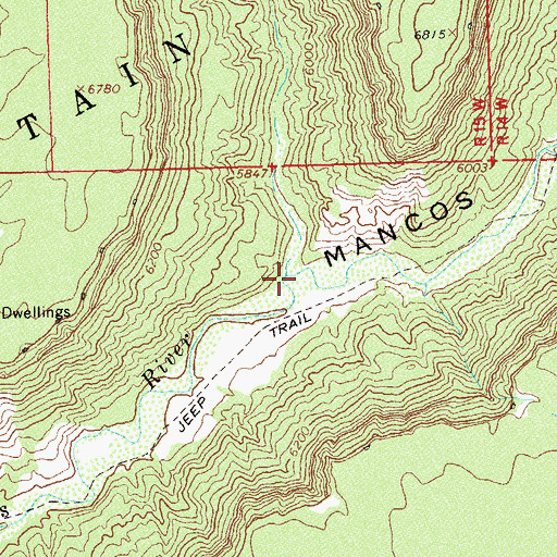 Topographic Map of Morefield Canyon, CO