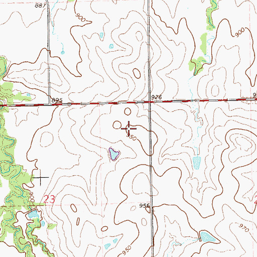 Topographic Map of Frontier Elementary School, OK