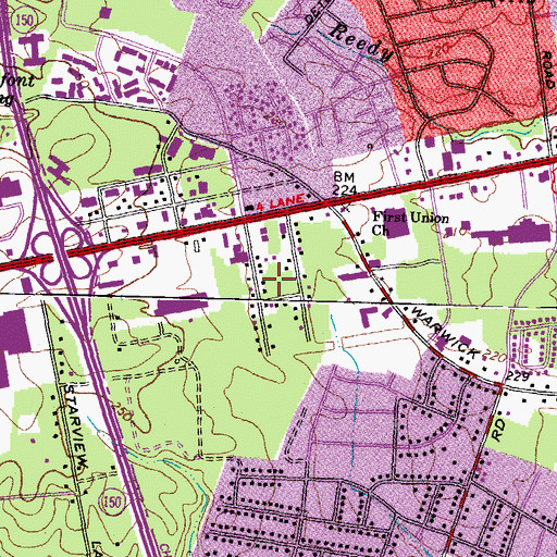 Topographic Map of Pinehurts, VA