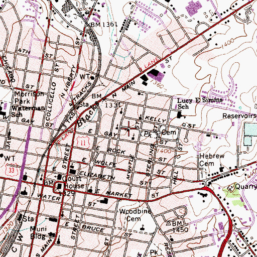 Topographic Map of Church of God in Christ, VA