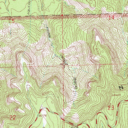 Topographic Map of Frink Trail, CO