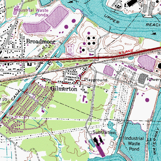 Topographic Map of First Baptist Church, VA