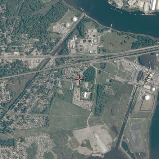 Aerial/Satellite Image of First Baptist Church, VA