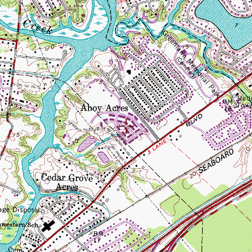Topographic Map of Holly Cove, VA