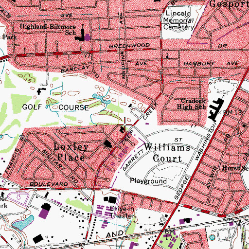 Topographic Map of Asbury United Methodist Church, VA