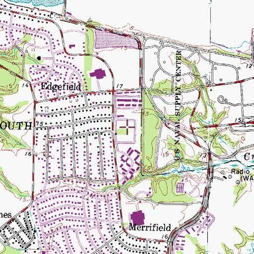 Topographic Map of Brandon Square, VA