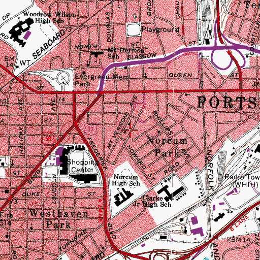 Topographic Map of Celestial Baptist Church, VA