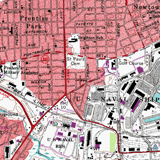 Topographic Map of Church of God of Prophecy, VA