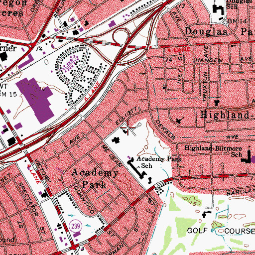 Topographic Map of Fairwood Agape Baptist Church, VA