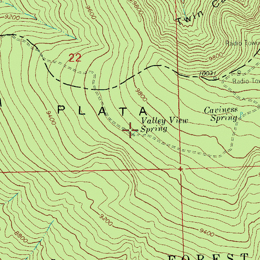 Topographic Map of Valley View Spring, CO