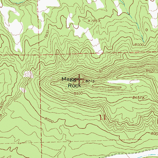 Topographic Map of Maggie Rock, CO