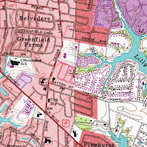 Topographic Map of Hatton Point, VA